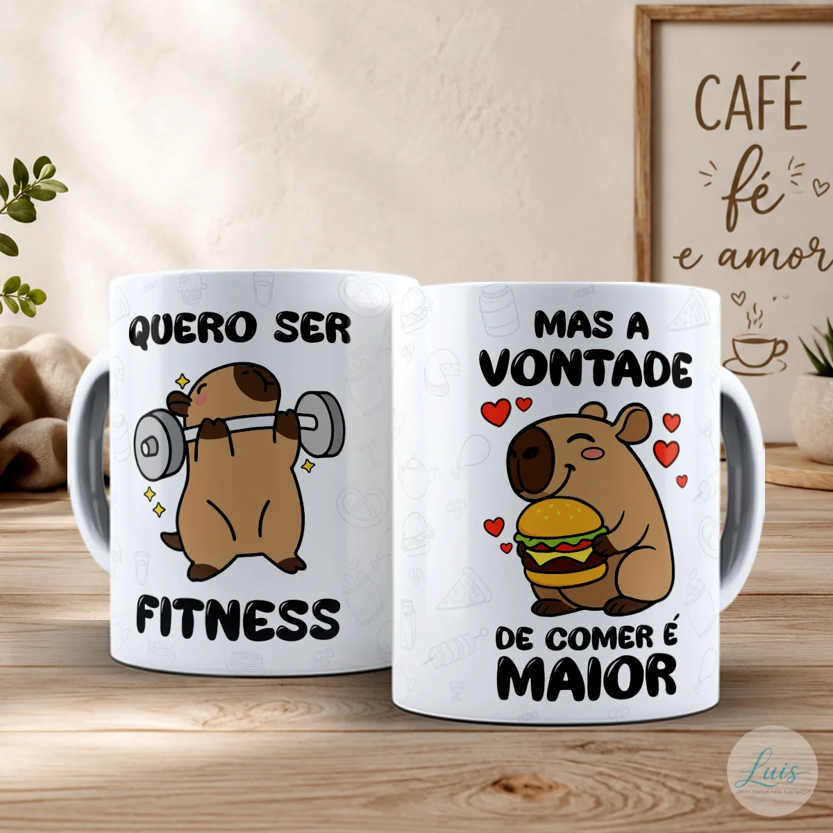 arte capivara fitness academia