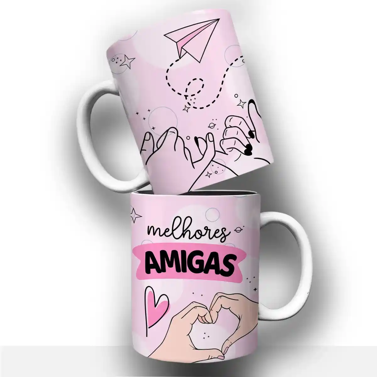 Arte Para Caneca Tema Amizade Melhores Amigas – Arquivo Digital Sublimação - Imagem 2