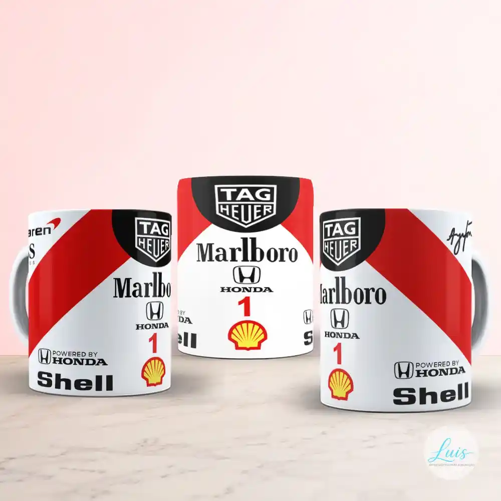 arte para caneca ayrton senna