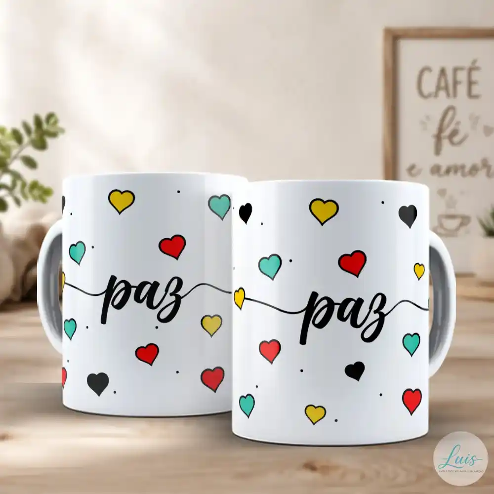 Arte Para Caneca Paz – Arquivo Digital Sublimação