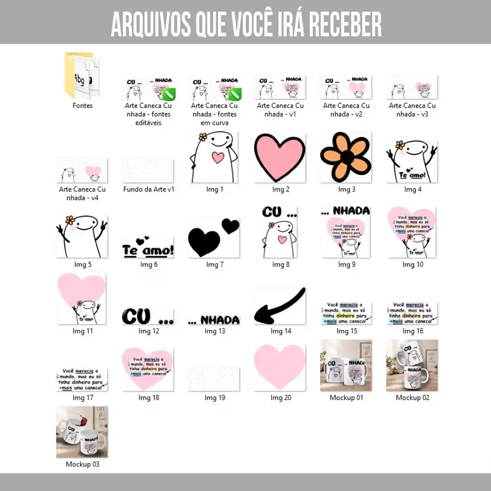 Arte Para Caneca Flork Cunhada – Arquivo Digital Sublimação - Imagem 4
