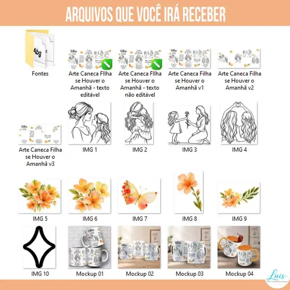 arquivos da arte para caneca filha se houver o amanhã em que não estaremos juntas