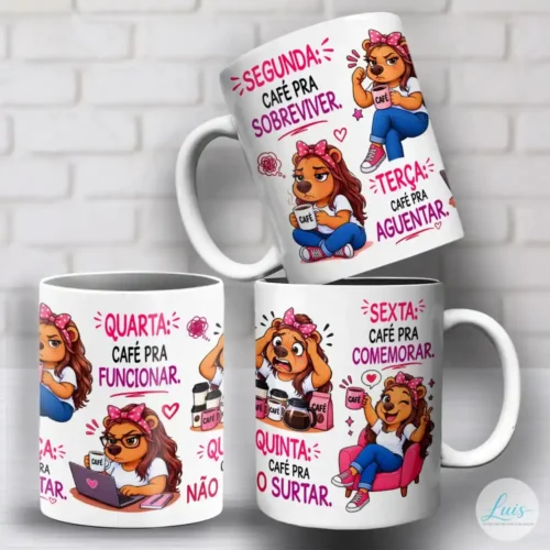 Arte para Caneca Capivara Café pra Não Surtar – Arquivo Digital Sublimação