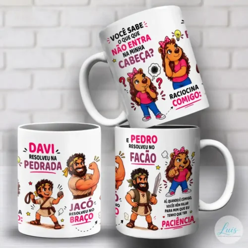 Arte para Caneca Capivara Feminina Davi Jacó Pedro Paciência – Arquivo Digital Sublimação